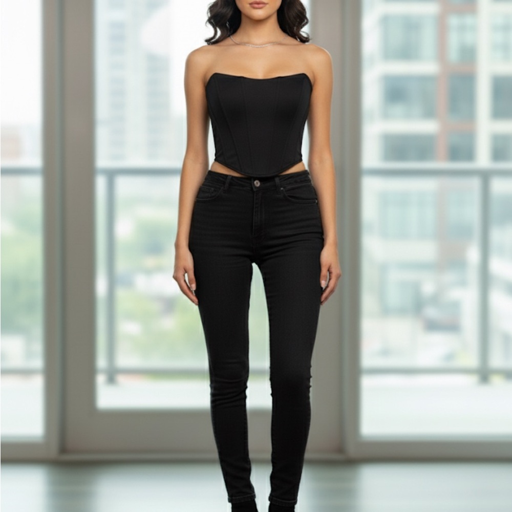 Black Corset Top Bustier